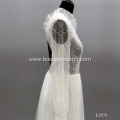 Lace Appliqued Long Sleeve princess wedding dress bridal gowns